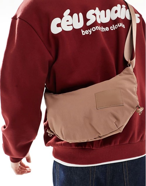 Never Stop cross body bag in brown