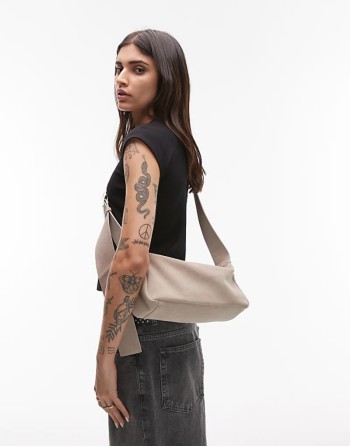 Charlie leather crossbody bag in camel - CAMEL