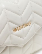 Valentino petal quilted crossbody bag with chain strap in ecru