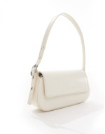 shoulder bag with adjustable strap in ecru