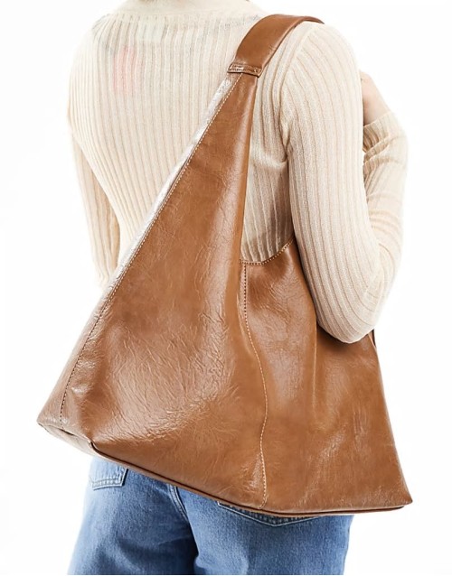 large scoop tote bag in brown