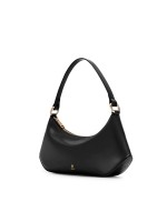 curved  shoulder bag in black