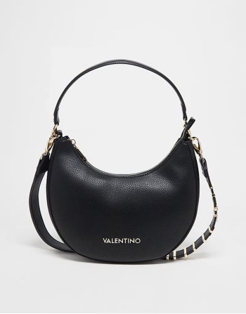 Valentino alexia saddle shoulder bag in black