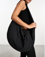 Unisex Samir slouchy shoulder bag in black