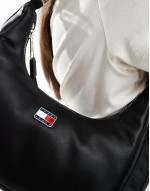 archive shoulder bag with pockets in black