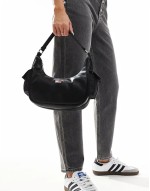 archive shoulder bag with pockets in black