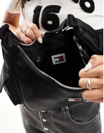archive shoulder bag with pockets in black