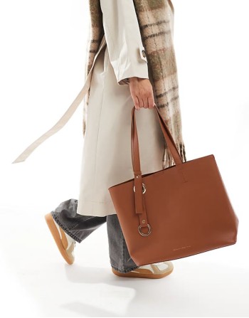 grain tote shopper bag in tan