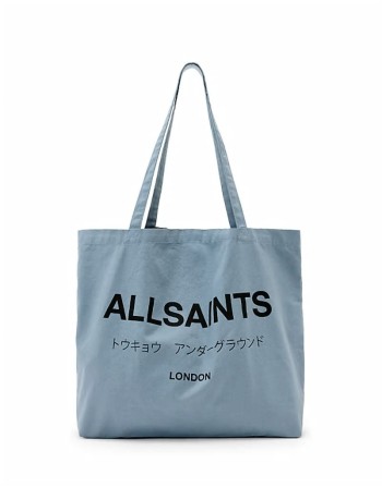 Underground unisex shopper tote bag in stonewash blue