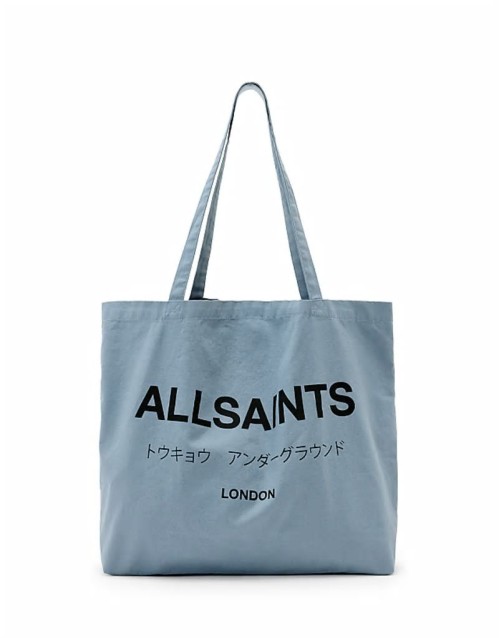 Underground unisex shopper tote bag in stonewash blue