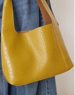 Big Discount croc tote bag in lime green