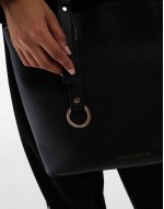 grain tote shopper bag in black