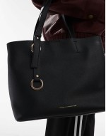 grain tote shopper bag in black