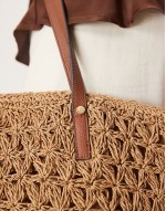 large beach straw tote bag in beige