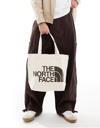 Half Dome large logo tote bag in off white