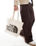 Half Dome large logo tote bag in off white