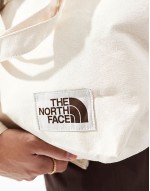 Half Dome large logo tote bag in off white
